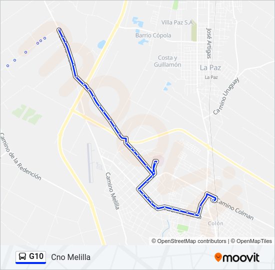 Mapa de G10 de Ómnibus