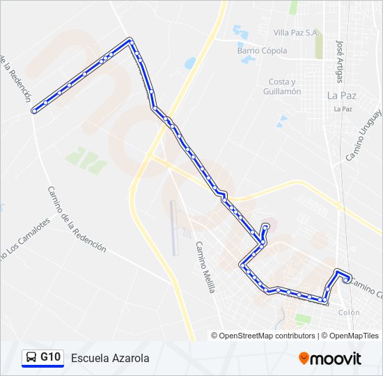 Mapa de G10 de Ómnibus