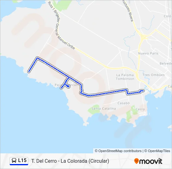 L15 Bus Line Map