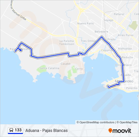 Mapa de 133 de Ómnibus