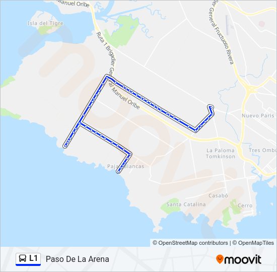 L1 Ómnibus Line Map