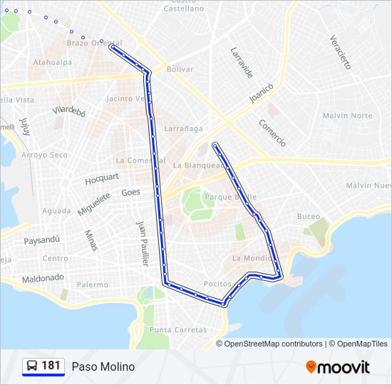 Mapa de 181 de Ómnibus