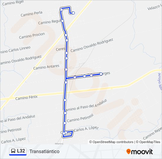 Mapa de L32 de Ómnibus