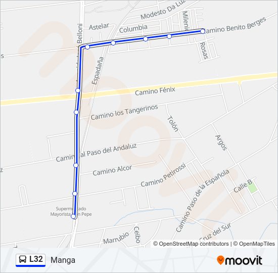 Mapa de L32 de Ómnibus