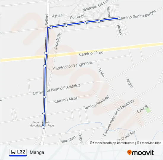 L32 Ómnibus Line Map