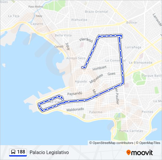 Mapa de 188 de Ómnibus