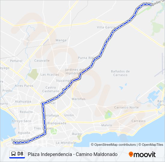 Mapa de D8 de Ómnibus