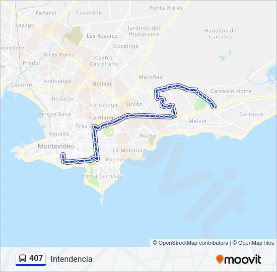 407 Ómnibus Line Map