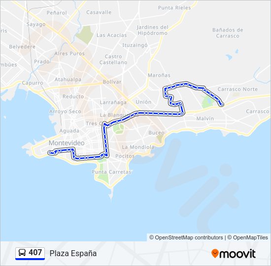 Mapa de 407 de Ómnibus
