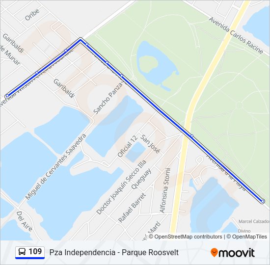 Mapa de 109 de Ómnibus