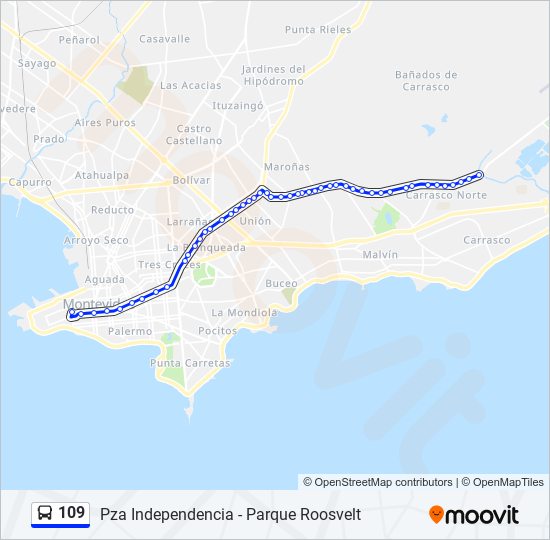 Mapa de 109 de Ómnibus