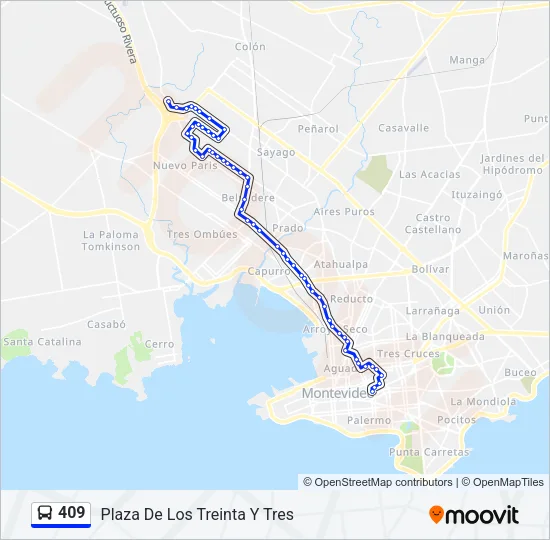 409 Ómnibus Line Map