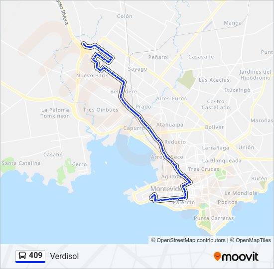 409 Ómnibus Line Map