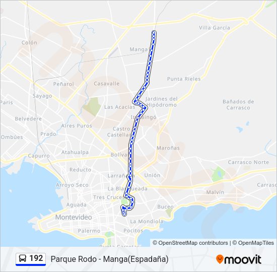 Mapa de 192 de Ómnibus