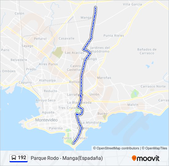 192 Ómnibus Line Map