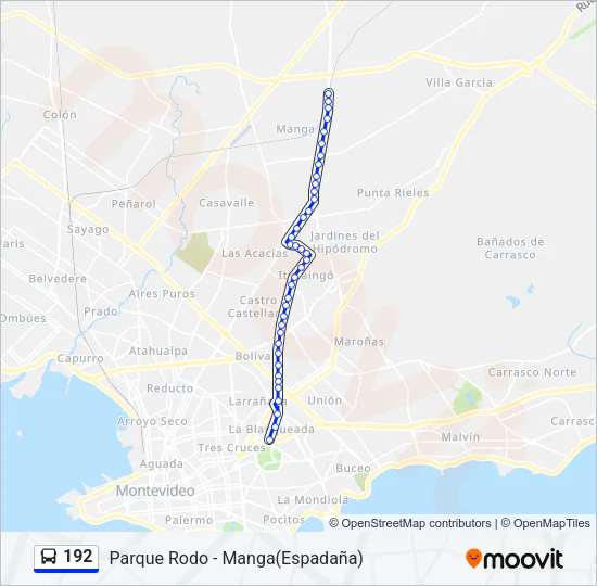 192 Ómnibus Line Map