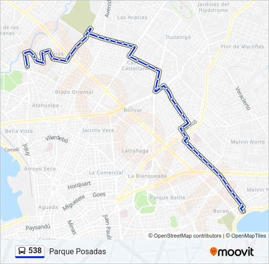 Mapa de 538 de Ómnibus