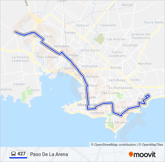 Mapa de 427 de Ómnibus