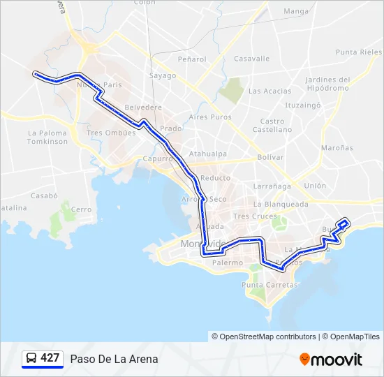 427 Ómnibus Line Map