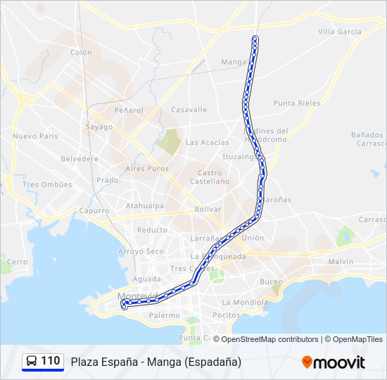 Mapa de 110 de Ómnibus
