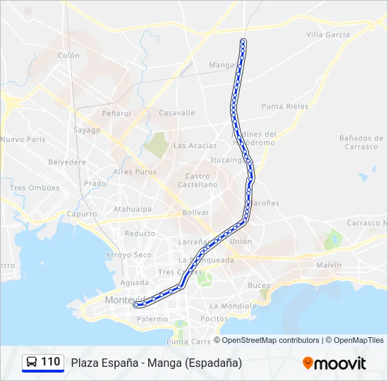 110 Ómnibus Line Map
