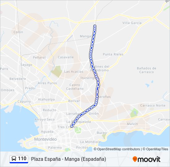 Mapa de 110 de Ómnibus