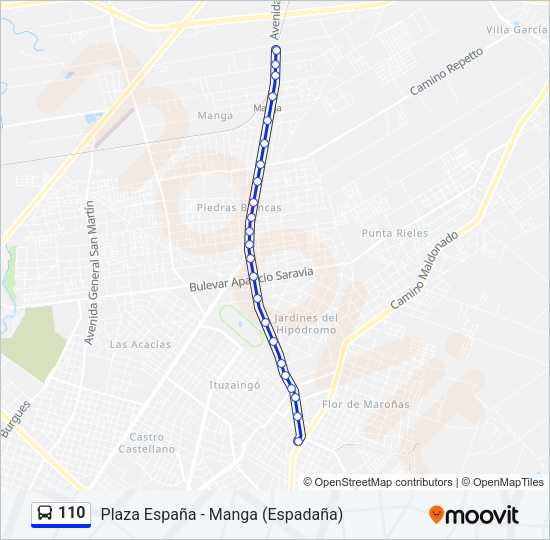 Mapa de 110 de Ómnibus