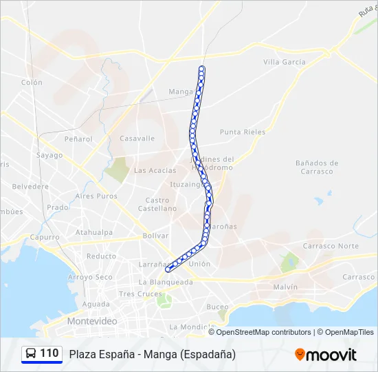 110 Ómnibus Line Map