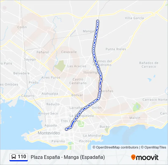 110 Ómnibus Line Map