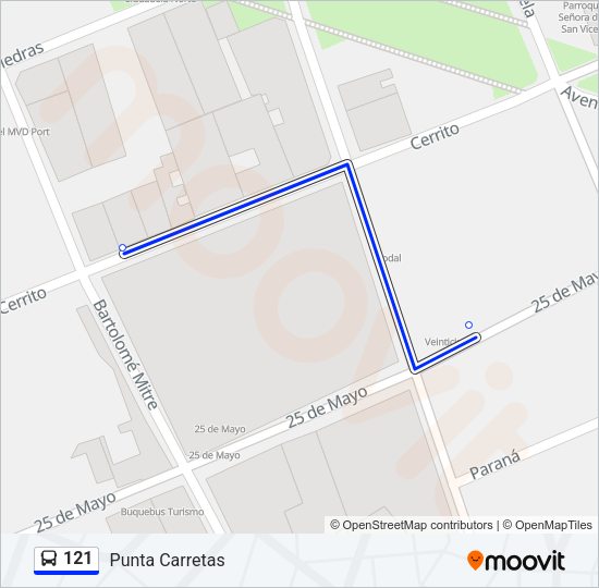 Mapa de 121 de Ómnibus