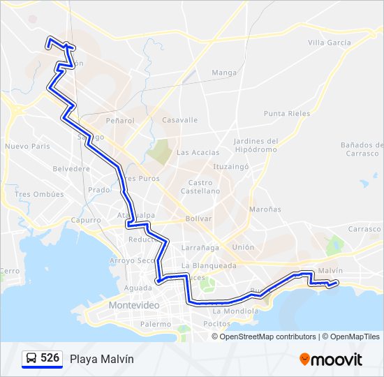 Mapa de 526 de Ómnibus