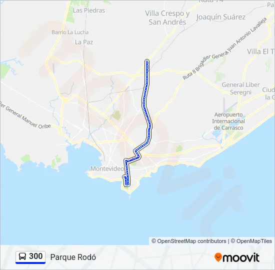 300 Ómnibus Line Map