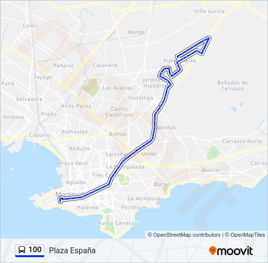 Mapa de 100 de Ómnibus