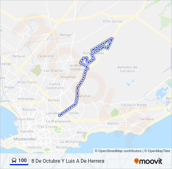 Mapa de 100 de Ómnibus