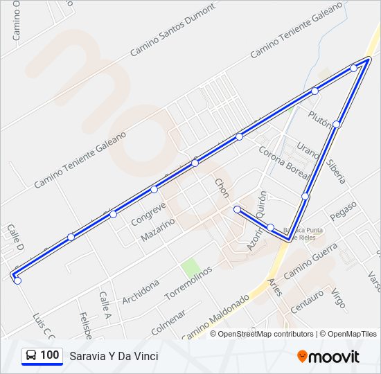 100 Ómnibus Line Map