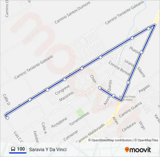 100 Ómnibus Line Map