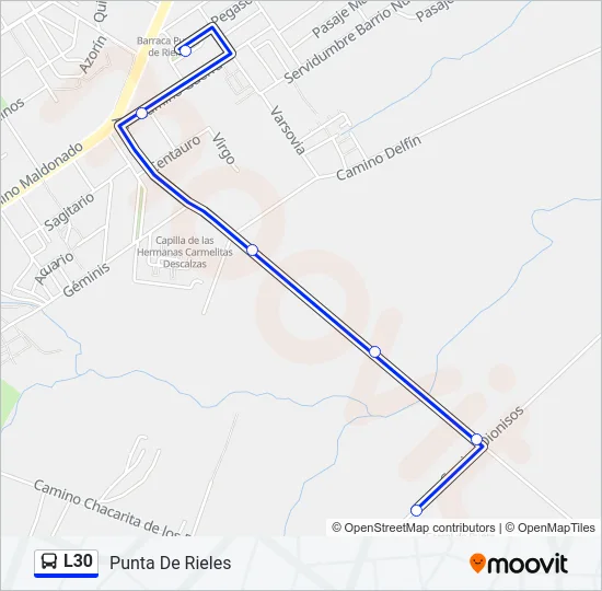 L30 Ómnibus Line Map