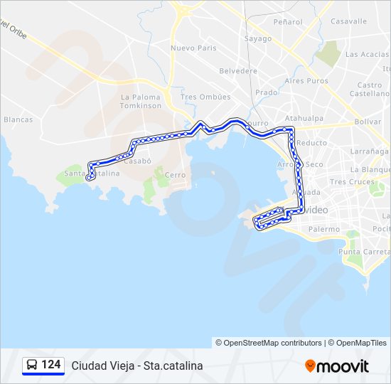 Mapa de 124 de Ómnibus