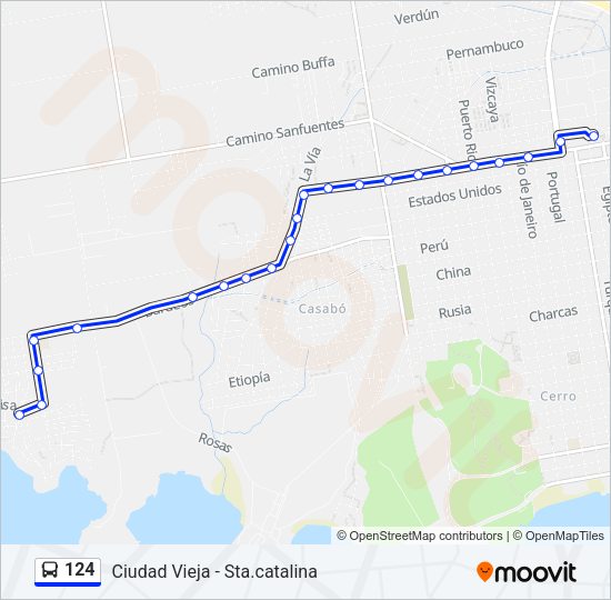 Mapa de 124 de Ómnibus