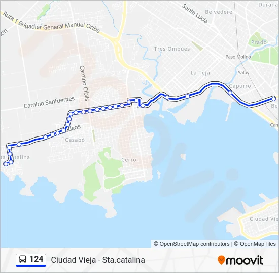 124 Bus Line Map