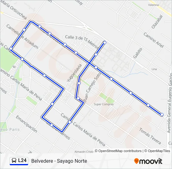 L24 Bus Line Map