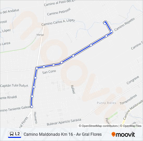 L2 Ómnibus Line Map