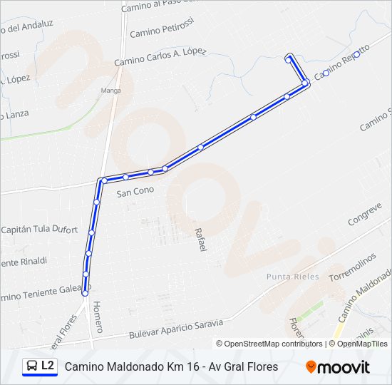 L2 Ómnibus Line Map
