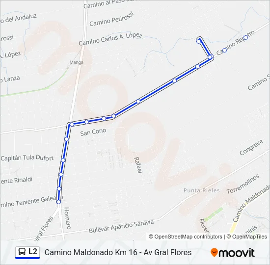 L2 Ómnibus Line Map