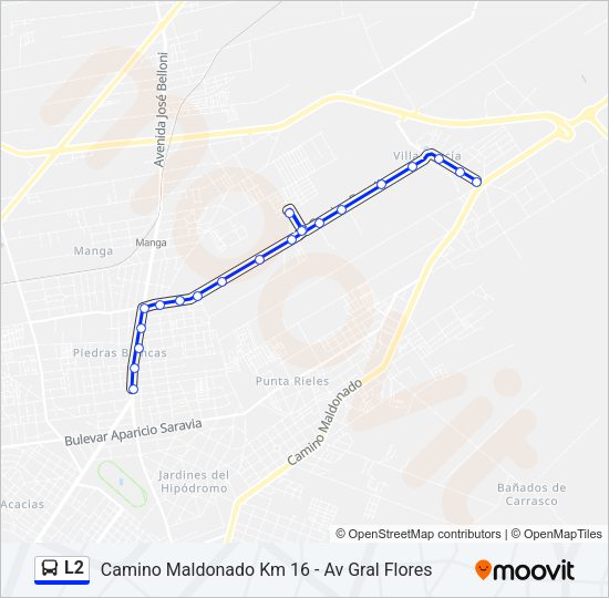 L2 Ómnibus Line Map