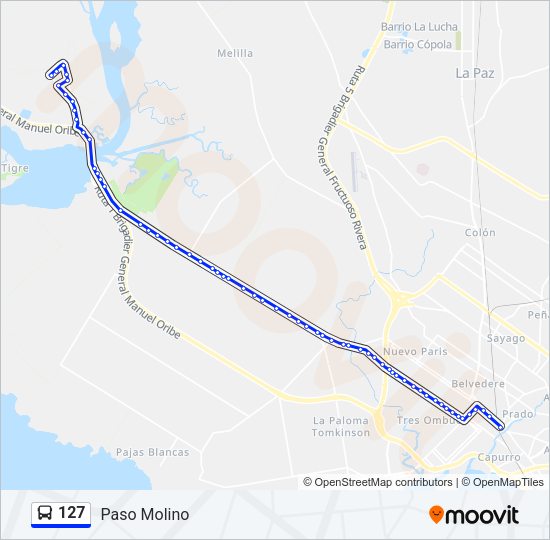 Mapa de 127 de Ómnibus