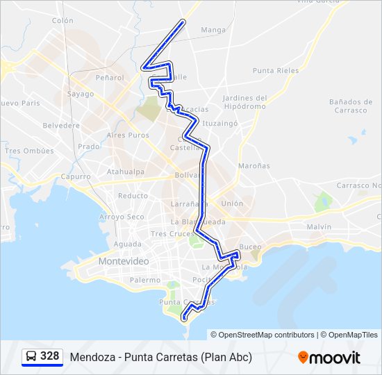 328 Ómnibus Line Map