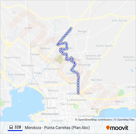 328 Ómnibus Line Map