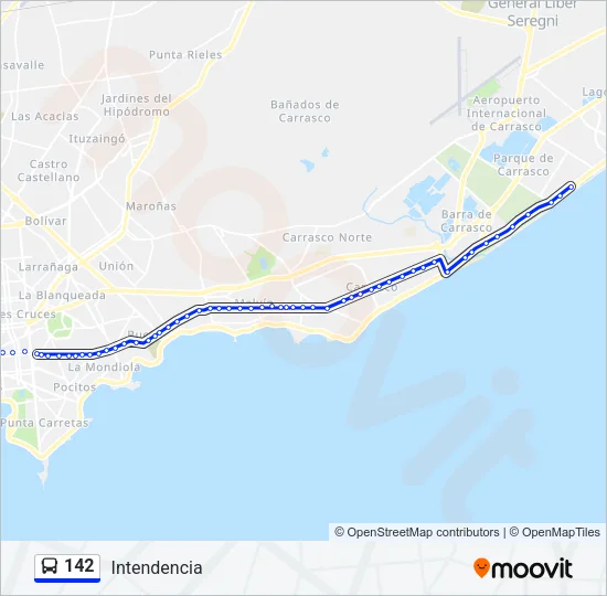 142 Ómnibus Line Map
