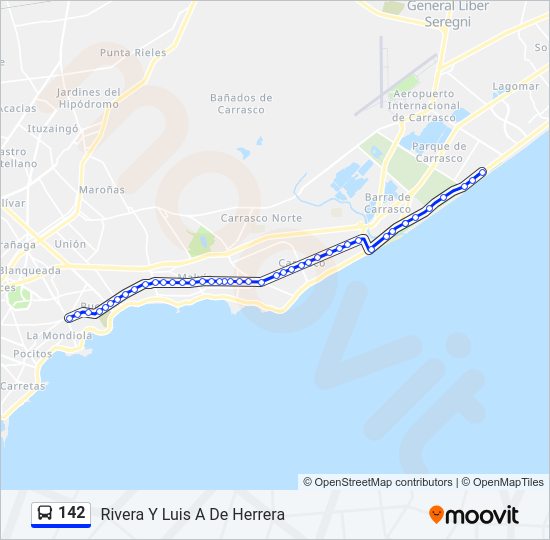 Mapa de 142 de Ómnibus